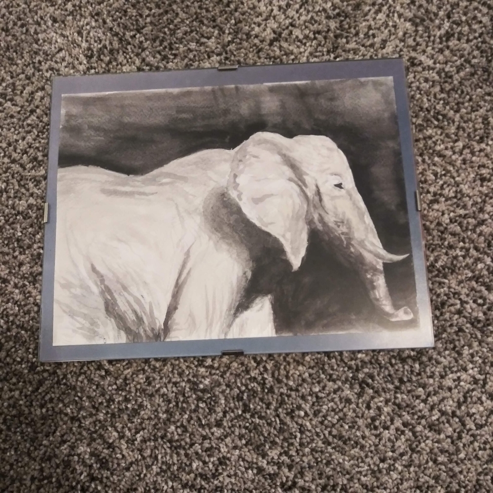 Original Watercolor Painting Elephant Wall Art Watercolors - Picture 5 of 13